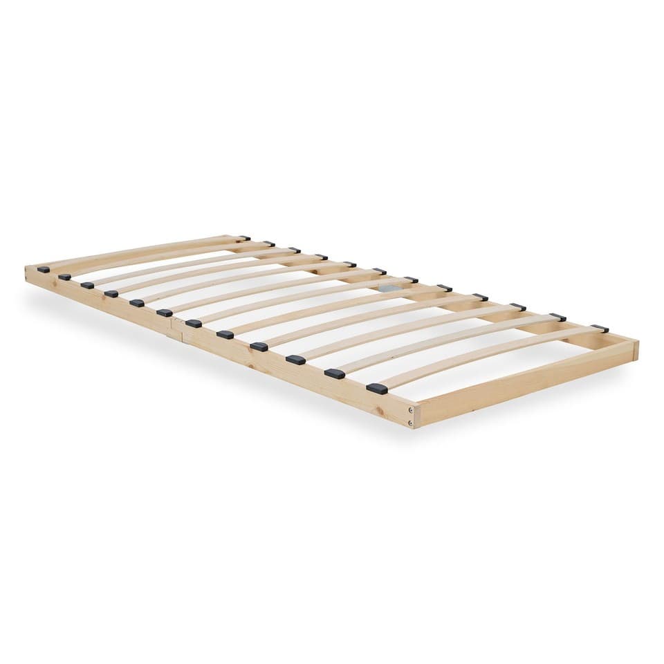 Cadre de Sommier à lattes 90x200 bois massif Lit Simple 13 Lamelles Homestyle4u