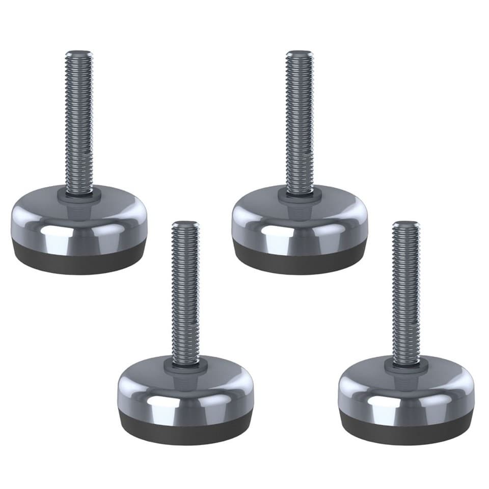 Pied de nivellement inox M10x50 base 50mm et coussin anti-vibration 1400kg - ...