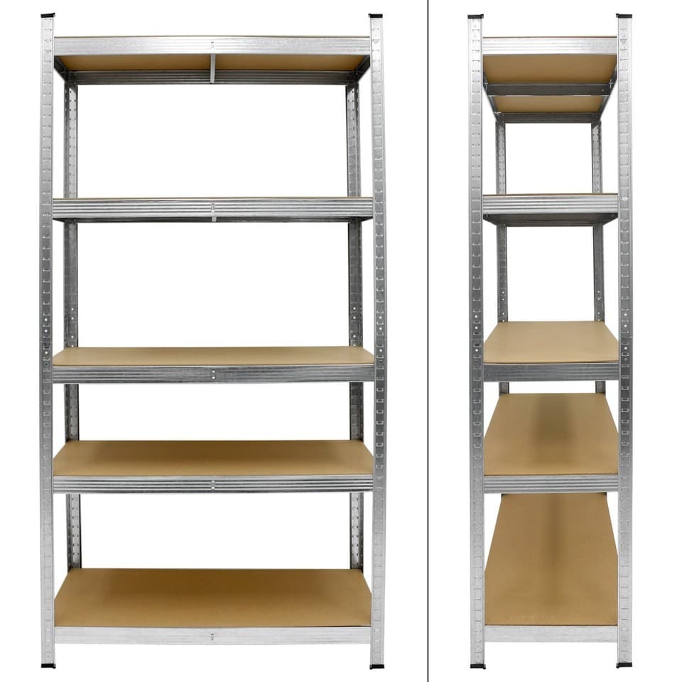 Étagère de rangement stockage charge lourde 5 niveaux MDF 180 x 90 x 40 cm