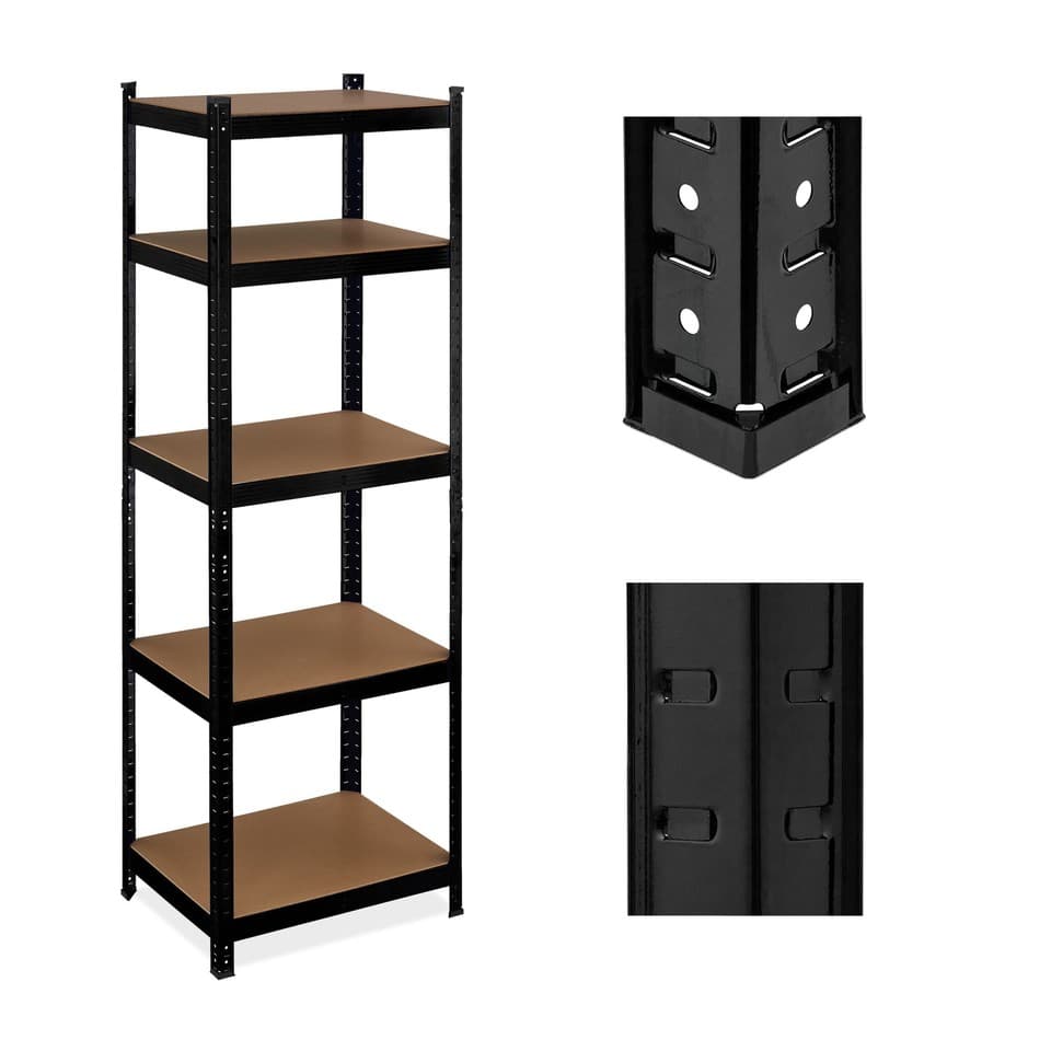 Etagere charge lourde rack de rangement 5 niveaux 500 kg étagère robuste