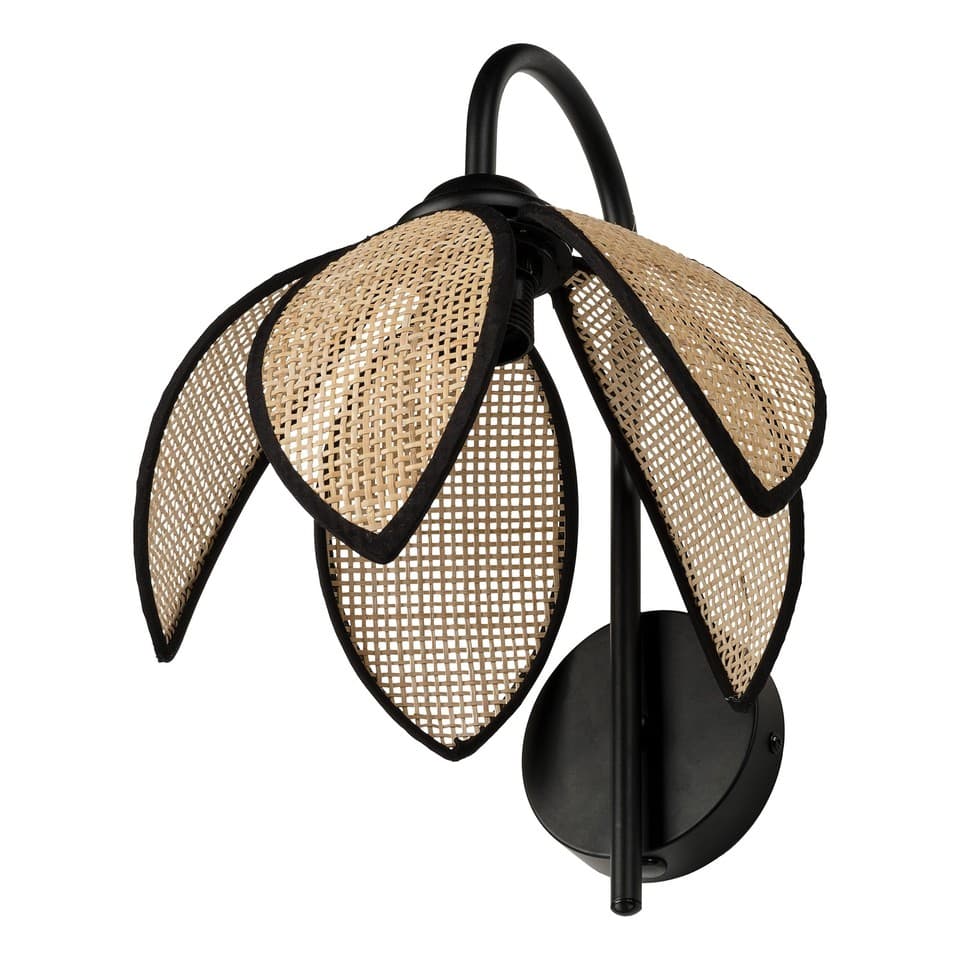 OSRAM Applique murale DECOR Rattan Lotus E27 Marron, rotin, métal, naturel, pou