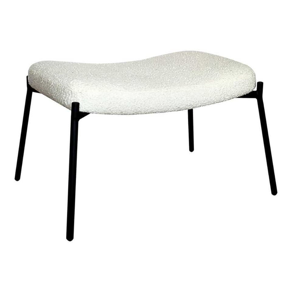 Pouf House Nordic GLASGOW Blanc Bouclé Pouf De Siège