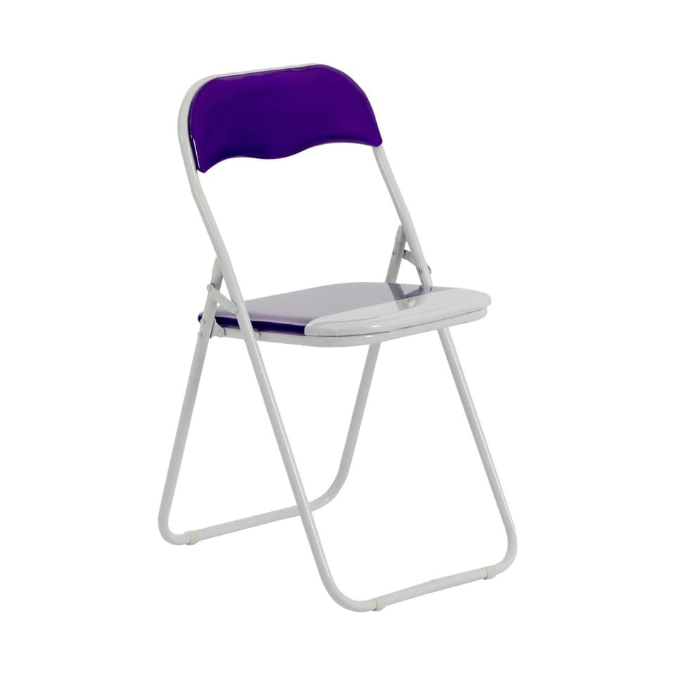 Chaise pliante couleur rembourré Bureau métal Chambre Violet