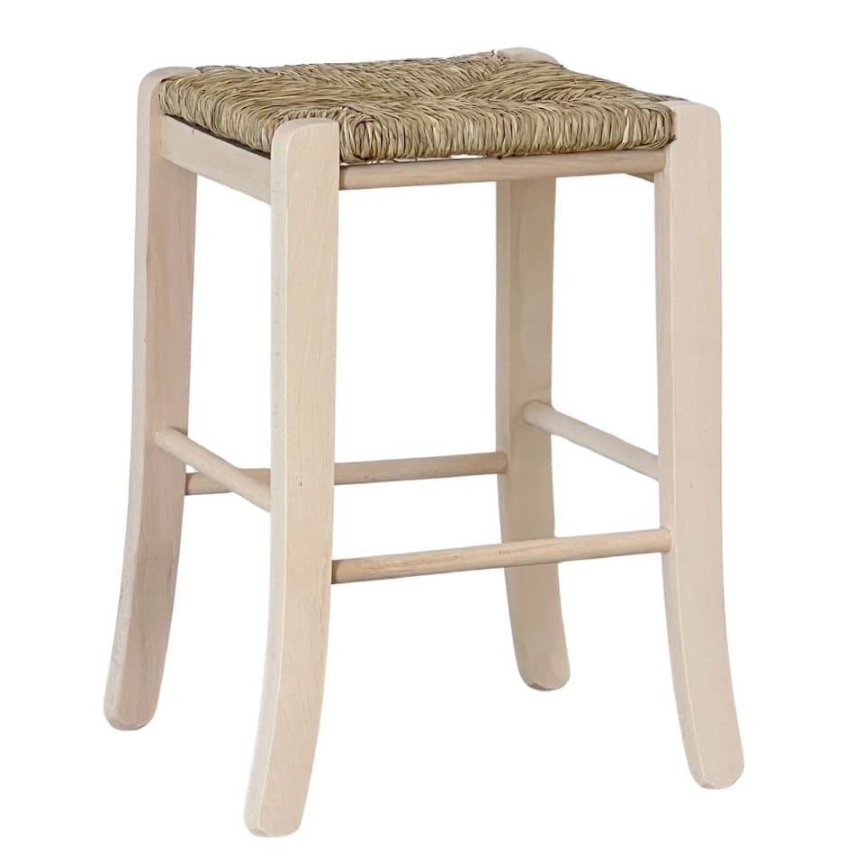 Sgabello Bas Bricolage 47 cm en Bois de Finition FagSyo Quadrato Pieds Sciabola
