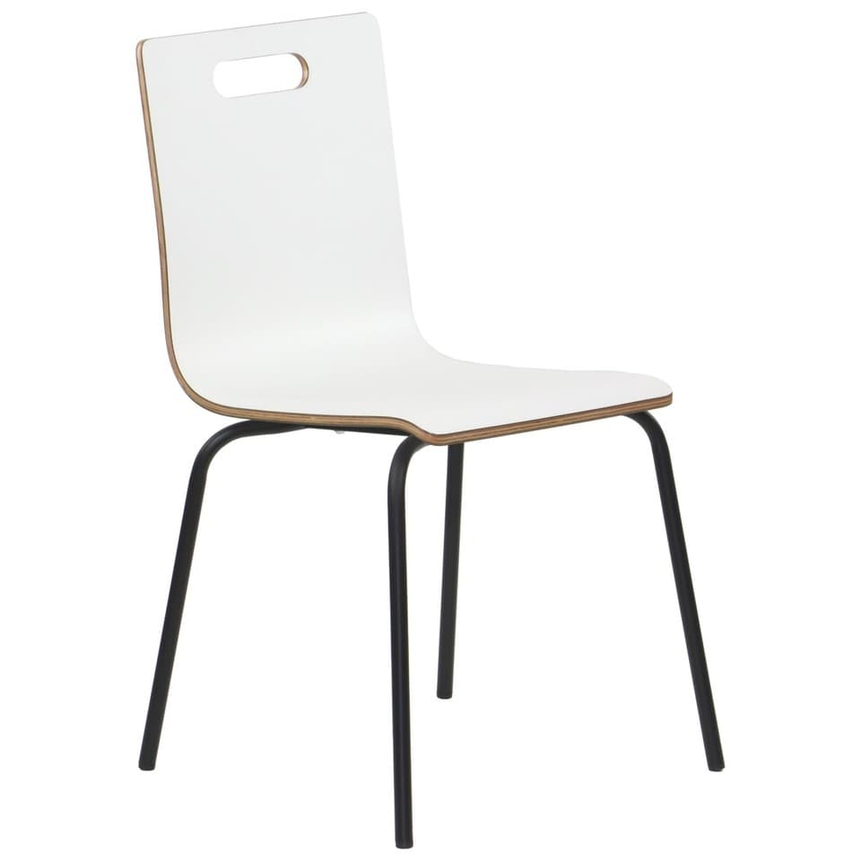 Chaise de conférence pour restaurant, bar, hôtel, bureau, blanc/noir, WERDI A