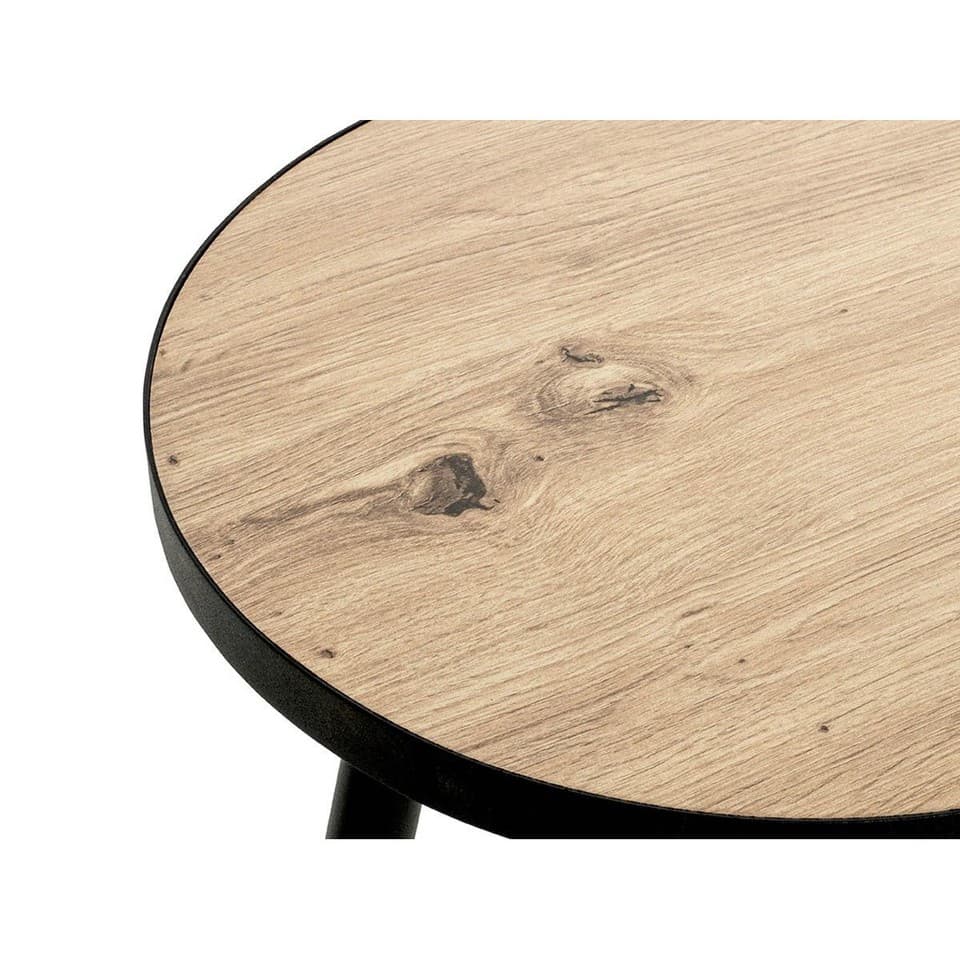 Table d'Appoint "Miranda" 40cm Chêne & Noir