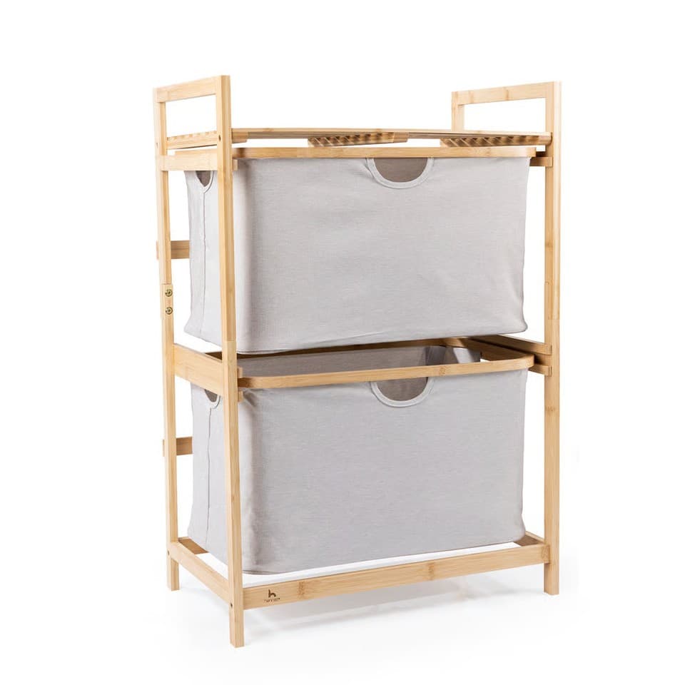 Étagère en bambou Hennez salle de bain salle de bain commode 84,5 cm 57 x 34 ...