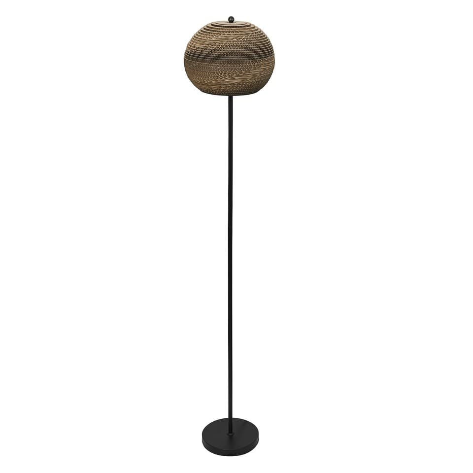 OSRAM Lampadaire Decor Cardboard Ball marron en carton ondulé, léger, E27, 1600