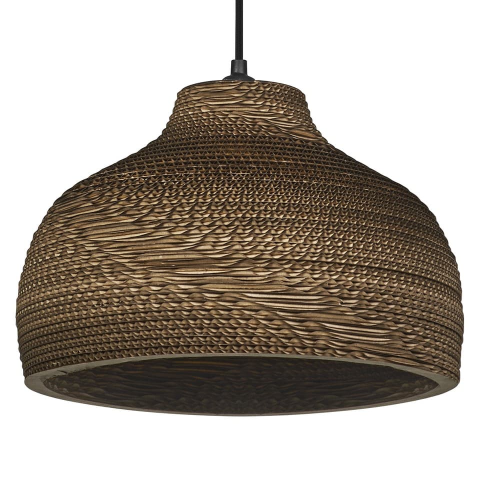 OSRAM Suspension Decor Cardboard Hat marron en carton ondulé, légère, E27, diamè