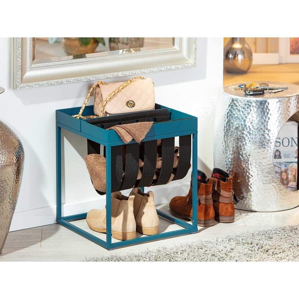 Table d'Appoint Design "Porte-Magazine" 40cm Bleu