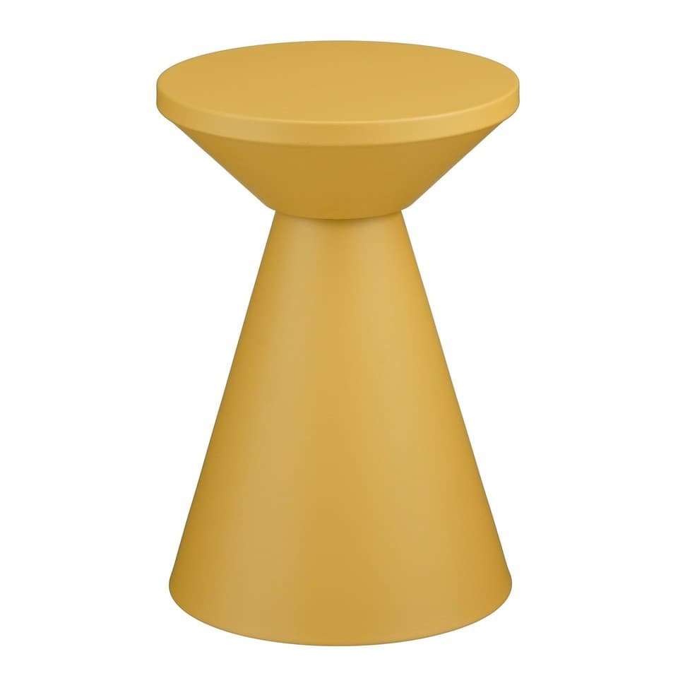 Mica Decorations Jim Table d'appoint - H45 x Ø31 cm - Fer - Jaune ocre