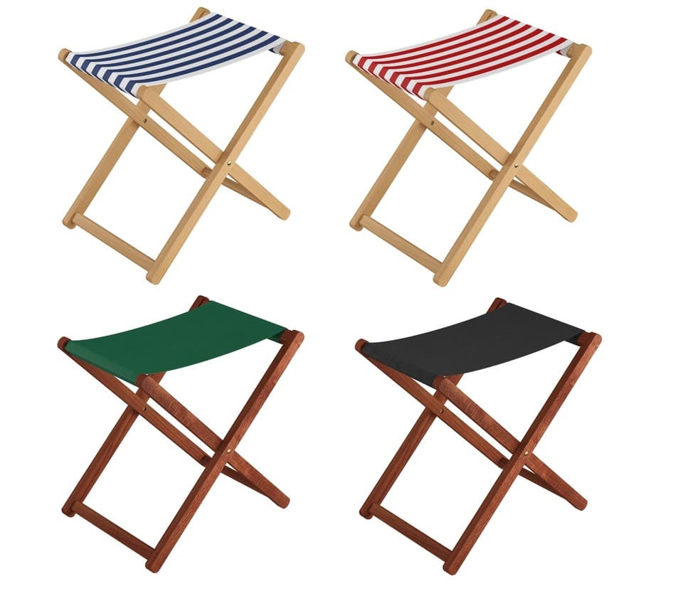 Tabouret de camping XL pliable en bois, dans de nombreux couleurs