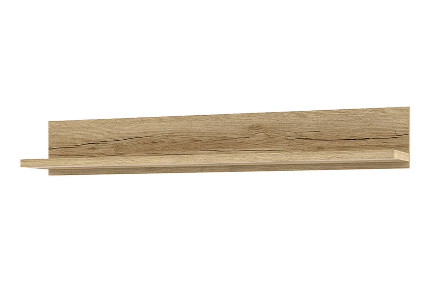 Étagère Murale Olin Planche Murale 147x24x22cm Chêne Naturel Design Industriel