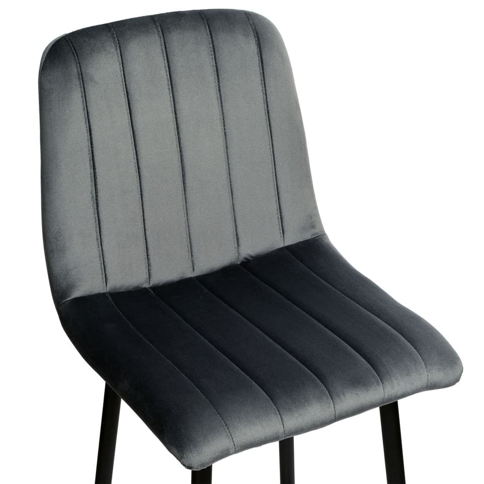 Tabouret de bar en velours graphite Toronto
