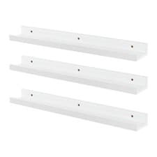 3x Galerie Enfants Bookshelnes Chambre coucher flottante Stockage 57cm blanc