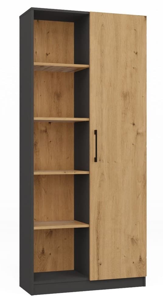 Étagère artisanale en anthracite Malwa RD/80