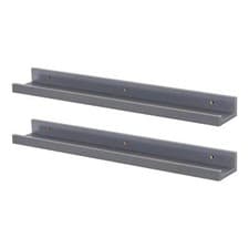 2x tablettes d'image étagères flottantes montées sur mur de stockage 57cm gris