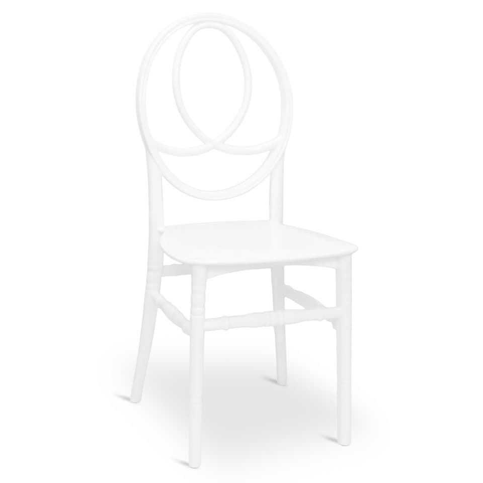 Sedia New Phoenix In Plastique Polypropylène Blanc Monobloc Con Dossier 96 Cm