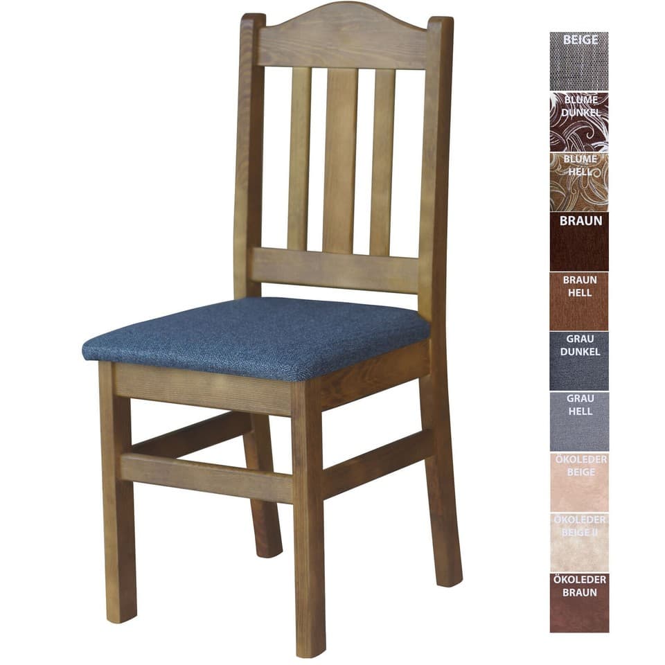 Chaise chaise rembourrée chêne PIN MASSIF BOIS - NEUF chaise de restaurant...