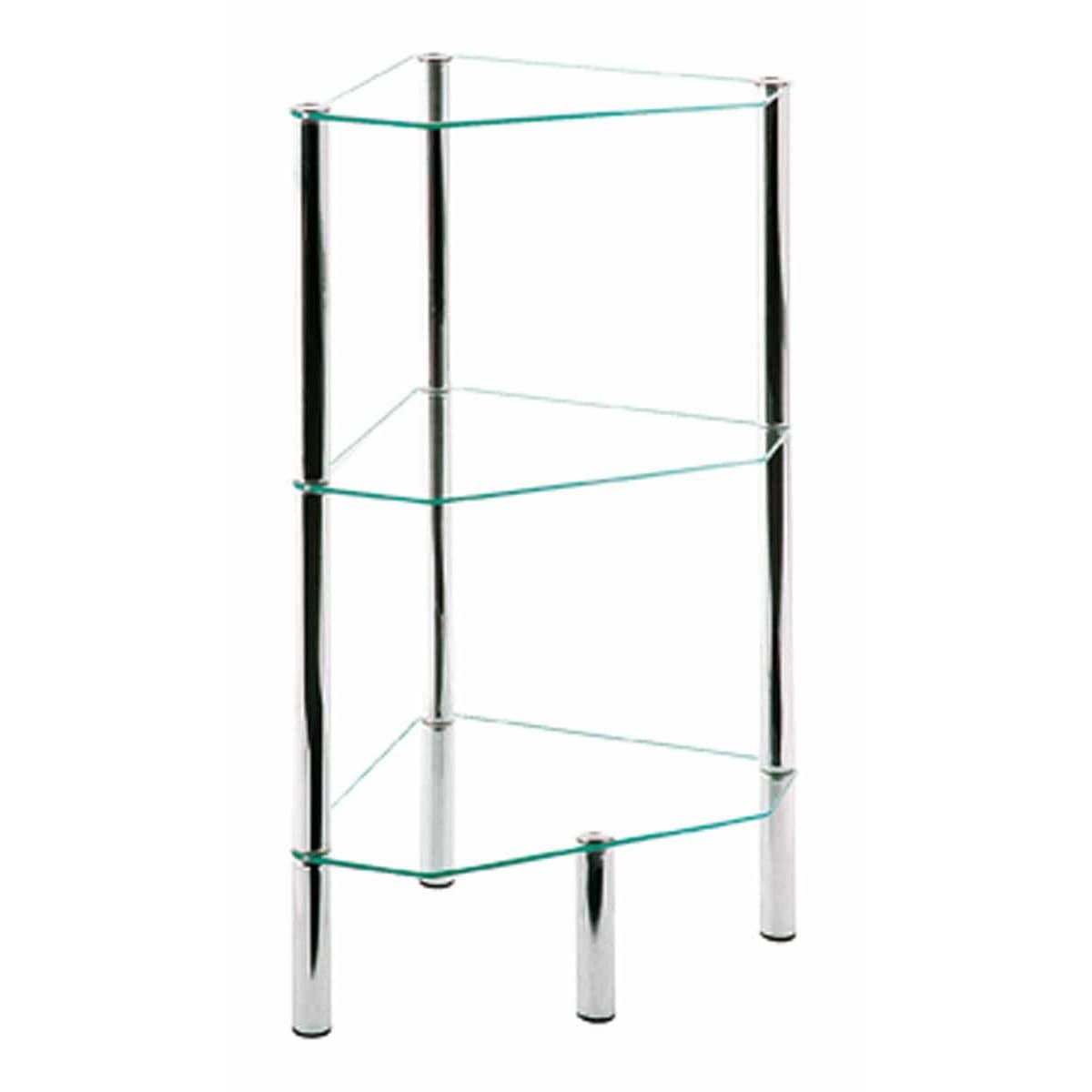 Étagère d'Angle en Verre "Eliot" 77cm Transparent