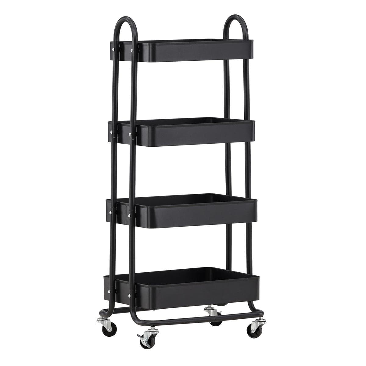 Étagère 4 Niveaux en Métal "Manaus" 104cm Noir